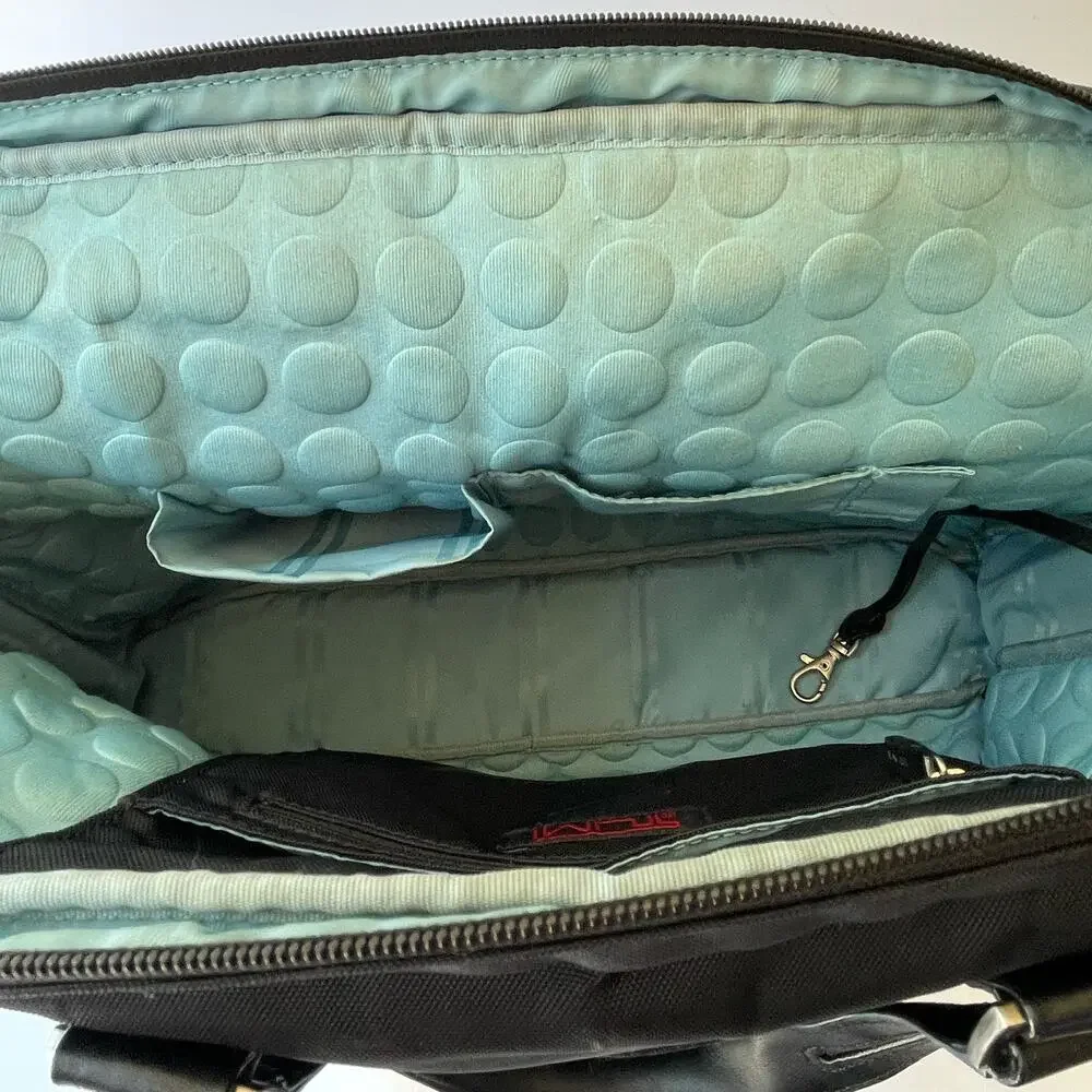 TUMI Nylon Laptop Bag Leather Trim No Strap